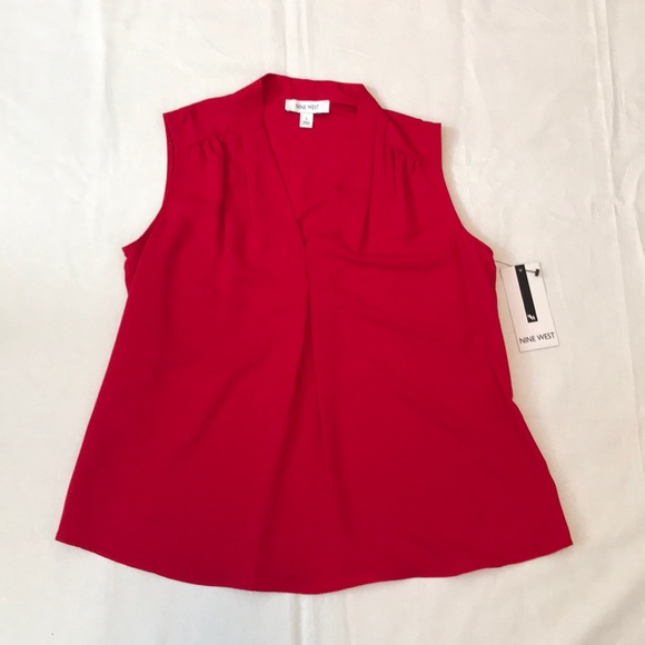 Last Chance!! NWT Nine West Red A-Line tank top - Picture 1 of 7